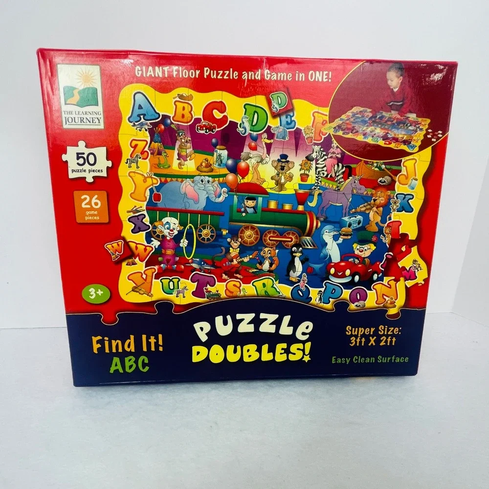 The Learning Journey Floor Puzzle Find It ABC Puzzle Doubles 50 Piece Multicolor